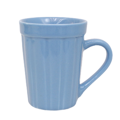 Caneca Porcelana Vintage Canelada Cores 220ml