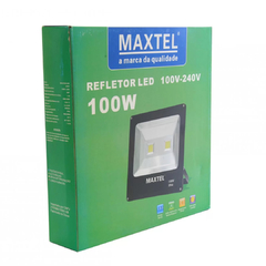 Refletor Holofote 100W Maxtel IP66 Branco Frio Prova D'Água