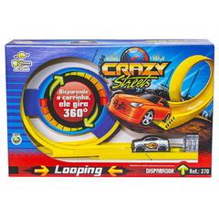 Lançador Carrinhos Pista Looping Crazy Streets Disparador