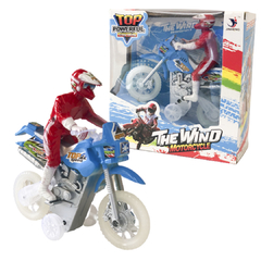 Moto Fricção The Wind Motorcycle Com Som e Luz 13cm Meninos