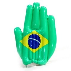 Bate Bate Inflável Brasil Torcedor Copa Do Mundo Mão Luva