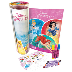 Kit Livro De Colorir Princesas Disney Tubo Histórias DCL