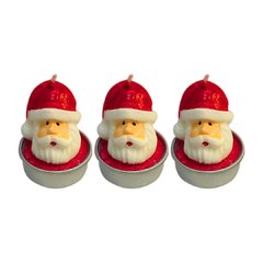 Mini Velas De Natal Papai Noel/Árvore 3 Unidades Decorativas - Mundo Variedades