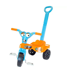 Triciclo Bob Azul/Laranja  Kepler Infantil Com Empurrador
