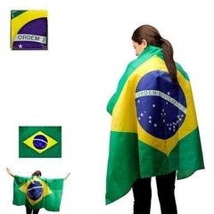 Capa Bandeira Brasil Costas Banner Copa Do Mundo Torcedor - comprar online