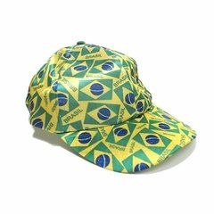 Boné Brasil Copa Do Mundo Viseira Verde E Amarelo