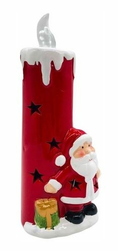 Enfeite Decorativo Vela Luminária Led Natal Papai Noel Wincy - comprar online