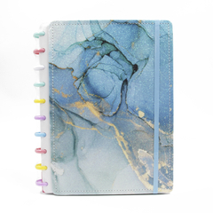 Caderno Inteligente Disco Mármore Glitter Brilhante 26CM - comprar online