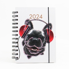 Agenda 2024 Espiral Dogs Estilosos 14X18cm FWB 336 Páginas - Mundo Variedades