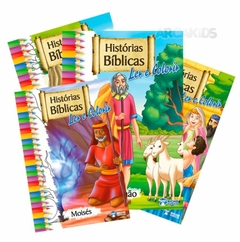 Coleção Ler e Colorir Histórias Bíblicas Solapa C/10 Rideel
