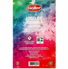 Aquarela 12 Jogo Pastilhas Pincel e Godê com Misturador Goller - comprar online