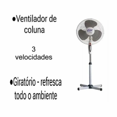 Ventilador De Coluna Fix Branco e Cinza 220v Ajustável 40cm na internet