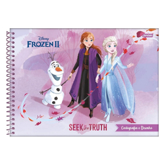 Kit 5 Caderno Cartografia e Desenho Jandaia Frozen 2 Elsa - comprar online