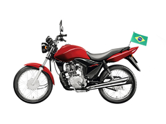 Imagem do Kit 10 Bandeira Do Brasil Para Moto Haste Bicicleta Torcedor