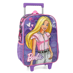 Mochila Rodinha Barbie Violeta Grande Luxcel Original - loja online