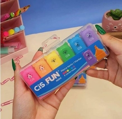 Marca Texto Cis Fun Mini Cores Neon 6 Unidades Cute Estojo - Mundo Variedades