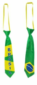 Gravata Torcedor Brasil Copa Do Mundo 2022 Verde Amarela