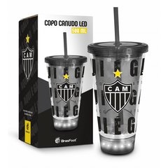 Copo Com Canudo Led Clube Atlético Mineiro 500ml Presente - comprar online