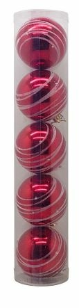 Bola de Natal Nº7 Com 5 Unidades Cromada Brilho Cores Wincy - loja online