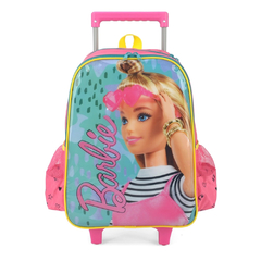 Mochila Rodinhas Barbie Boneca Rosa E Verde Luxcel Original - comprar online