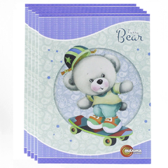 Kit 5 Cadernos Brochurão Urso Furry Bears 96 Folhas 1 Matéria Máxima - comprar online