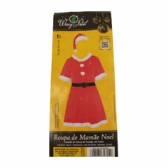 Roupa De Mamãe Noel Veludo Vermelho Wincy Natal - loja online