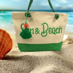 Bolsa Sun & Beach Praia Alça Trançada Tecido Feminina Verão - comprar online