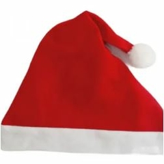 Gorro De Natal Touca Feltro Vermelha Papai Noel 28x38cm - comprar online