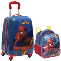 Mochila de Rodinhas 360 Marvel Homem Aranha Azul - Pedagógica - Papelaria,  Livraria, Artesanato, Festa e Fantasia