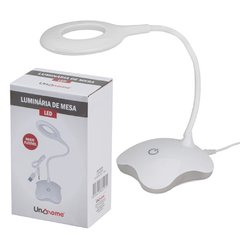 Luminária de Mesa Led Touch Haste Flexível Branca USB - comprar online