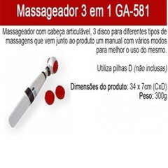 Massageador Portátil 3 Em 1 à Pilha Elétrico Vibratório na internet