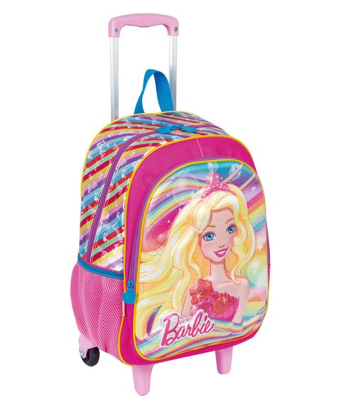 Mochila De Rodinhas Barbie A Princesa E A Pop Star Com Luz em Promoção na  Americanas