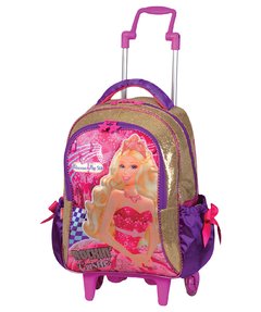 Mochila De Rodinhas Barbie A Princesa E A Pop Star Com Luz - comprar online