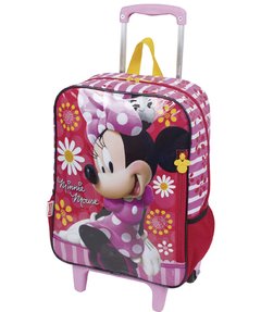 Mochila De Rodinhas Minnie Mouse 16M Rosa Original Sestini - comprar online
