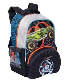 Mochila Grande Hot Wheels 19z Costas Roda Preta Original