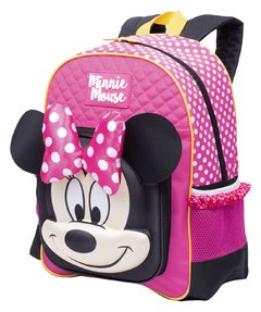 Mochila Minnie Mouse 19Y Grande Costas Rosa Lacinho Original - comprar online
