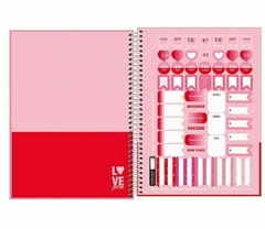 Kit 4 Cadernos Espiral Love Pink Rosa 80 Folhas Tilibra na internet