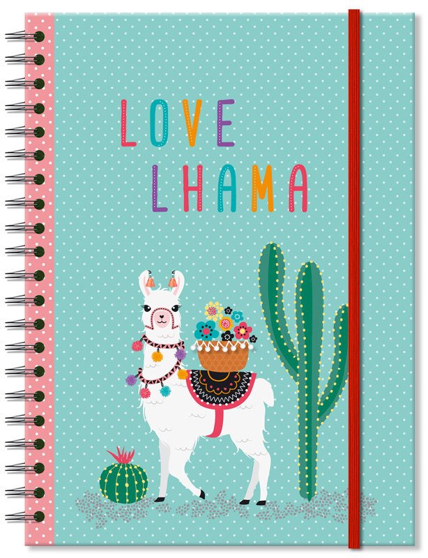 Caderno universitário Lhama