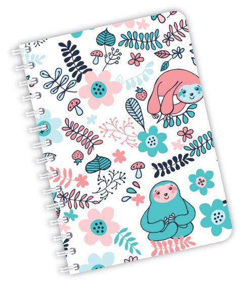 Caderno médio Preguiça