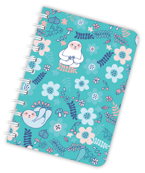 Caderno mini Preguiça
