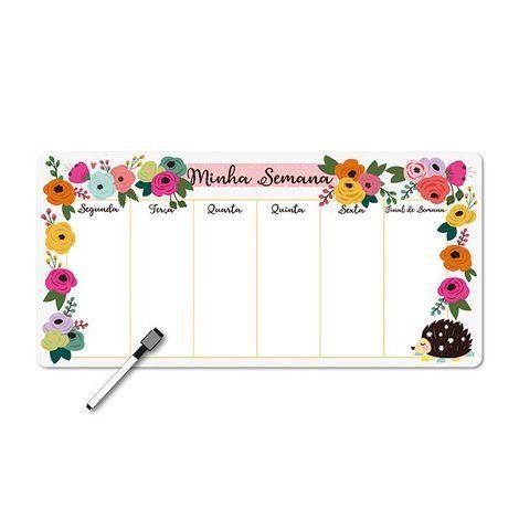 Memo board magnético horizontal Floral
