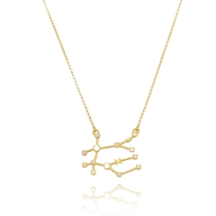 950 Sterling silver Gemini necklace gold plated with opals - buy online