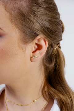 18k Gold Constellation earcuff earrings with white Sapphires or Diamonds - online store
