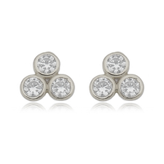 18k Gold Small Constellation piercing earrings with white Sapphires or Diamonds - buy online