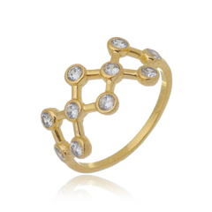 18k Gold Constellation ring with white Sapphires or Diamonds