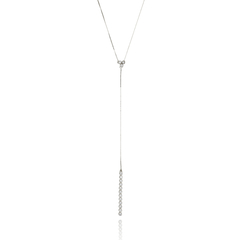 18k Gold Small Constellation Tie Necklace with white Sapphires or Diamonds - buy online