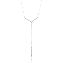 18k Gold Constellation Tie Necklace with white Sapphires or Diamonds - buy online