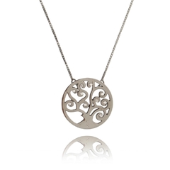 Black rhodium plated tree of life pendant necklace on internet