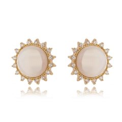 Pearl sun earrings