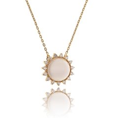 Pearl sun necklace